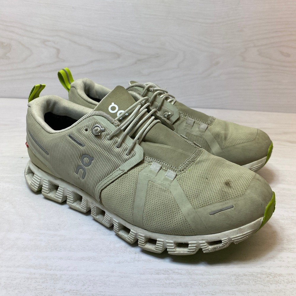 On Cloud Women 7 Waterproof Running Shoes Sneaker Olive Green CloudTec Mesh